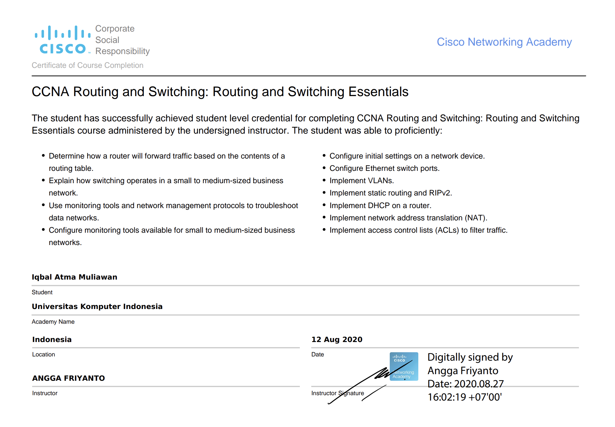 CCNA Introduction to Networks