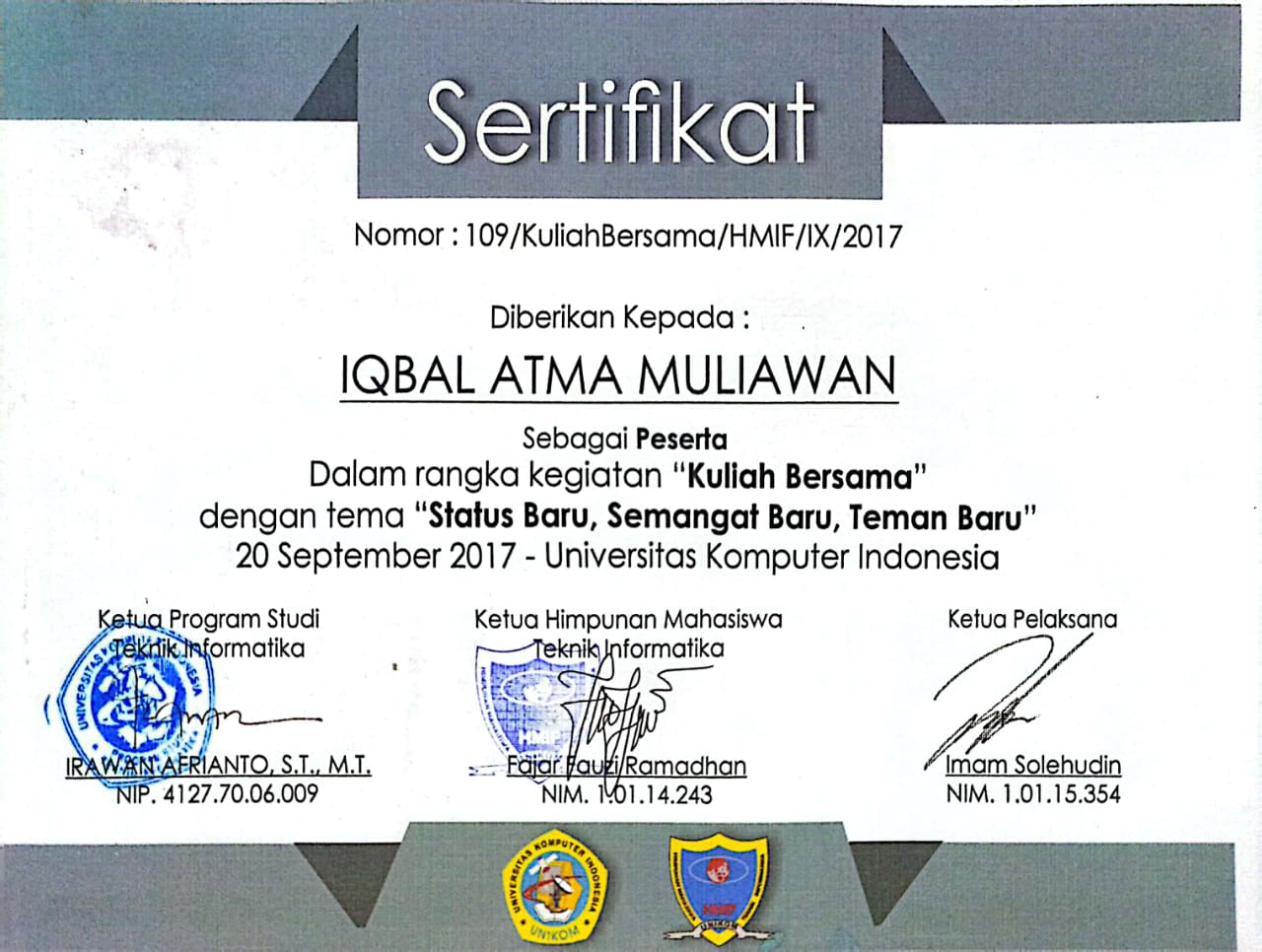 Kuliah Bersama: Status Baru, Semangat Baru