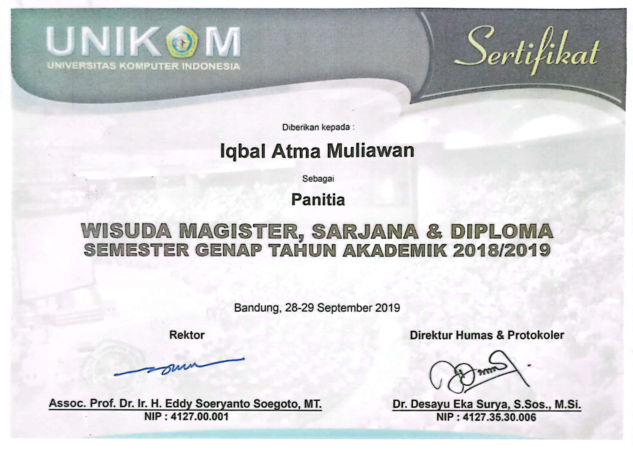 Panitia Wisuda Magister, Sarjana & Diploma